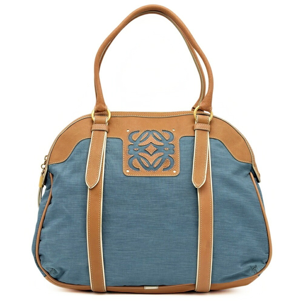 Loewe LOEWE bag, tote Anagram Boston blue, beige